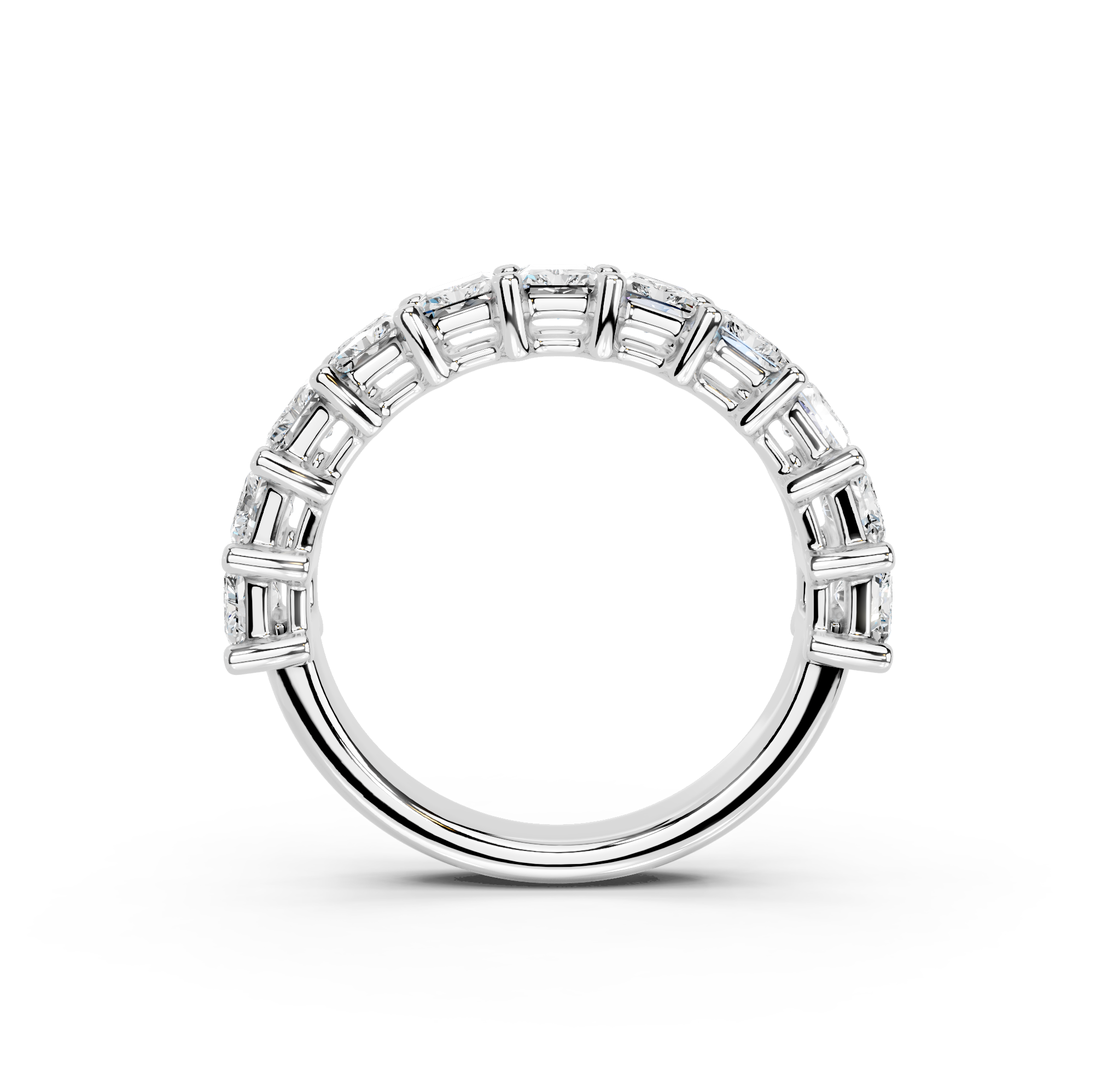 Radiant Cut Half Eternity Band