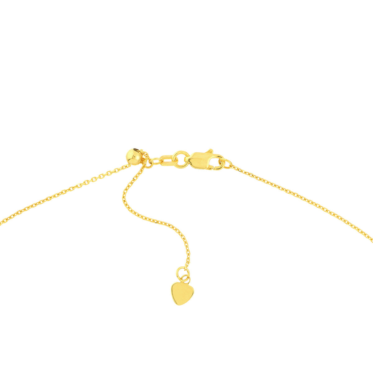 Diamond Bezel Drop Adjustable Choker 14K Yellow Gold