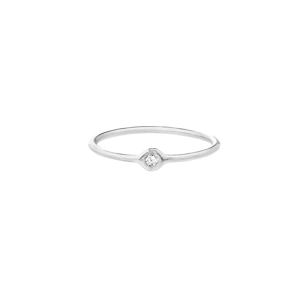 3pt Round Diamond Bezel Ring 14K Yellow, White and Rose Gold