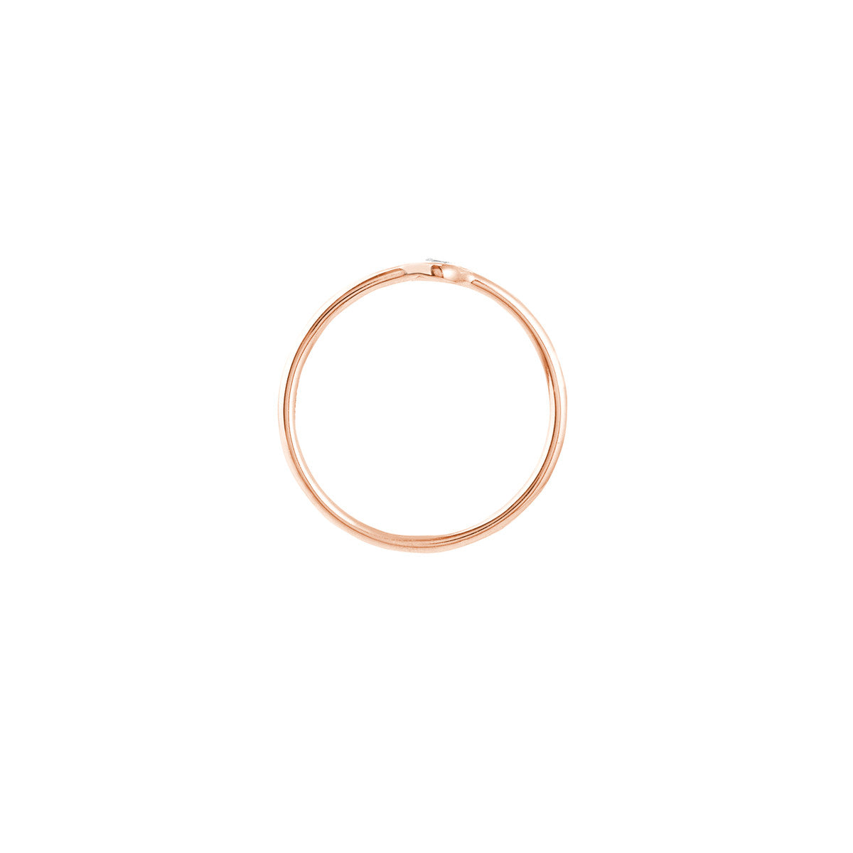 3pt Round Diamond Bezel Ring 14K Yellow, White and Rose Gold