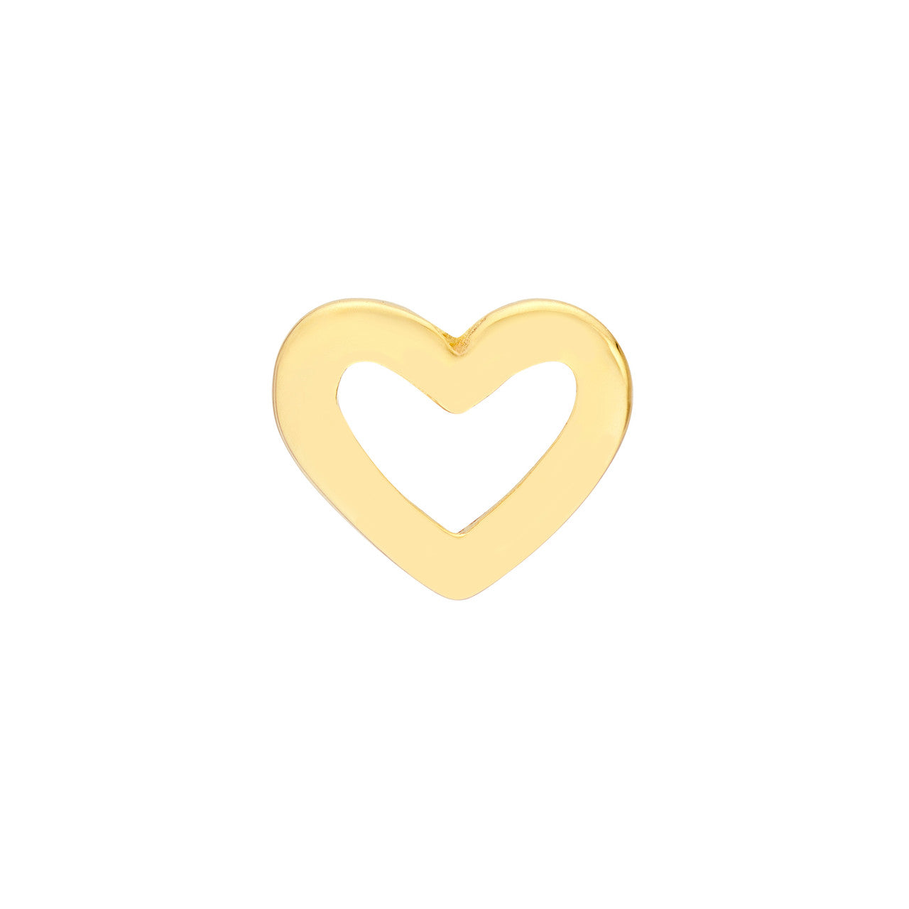 Cut Out Heart Shaped Stud Earrings 14k Yellow Gold