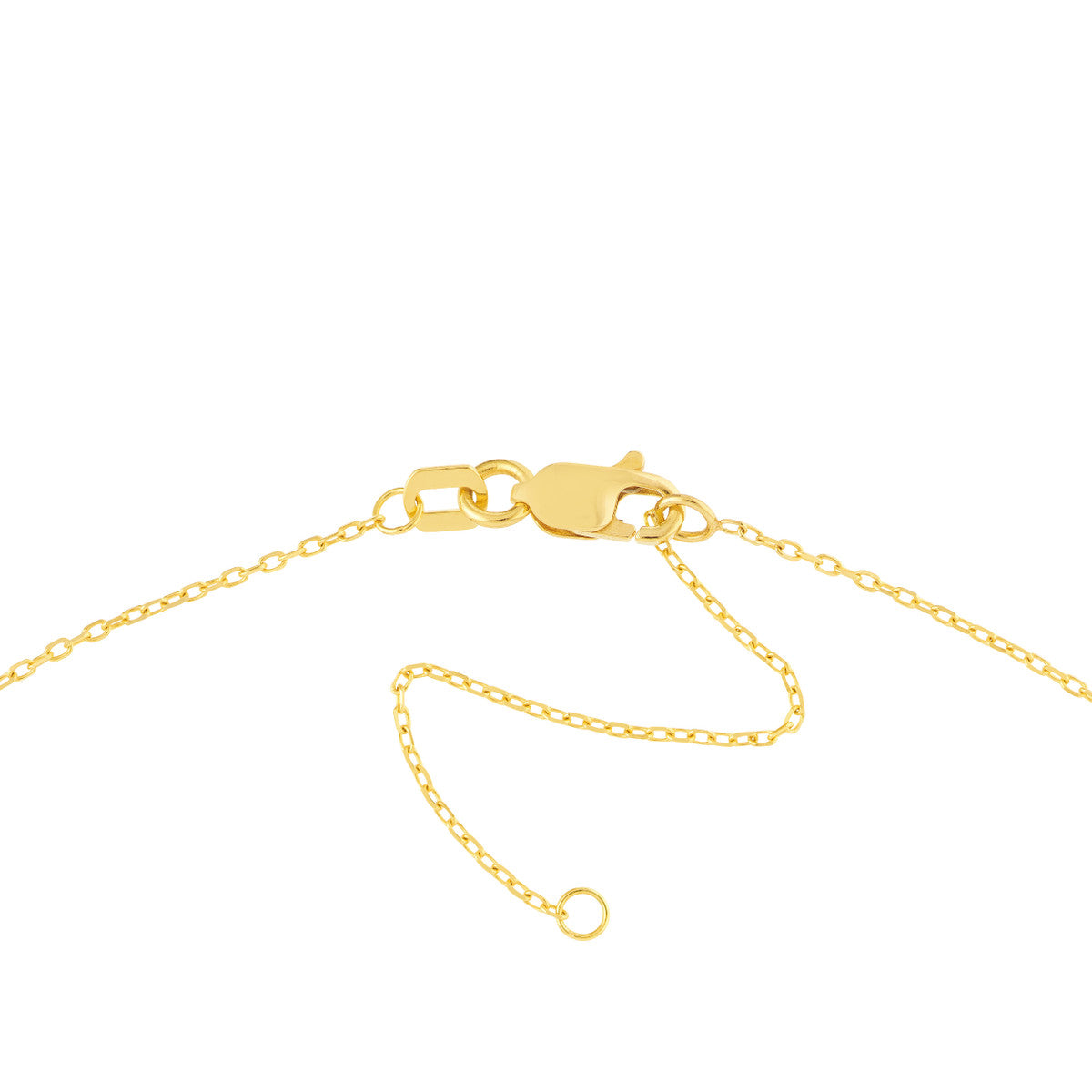 Heart with Diamond Adjustable Necklace 14K Yellow Gold