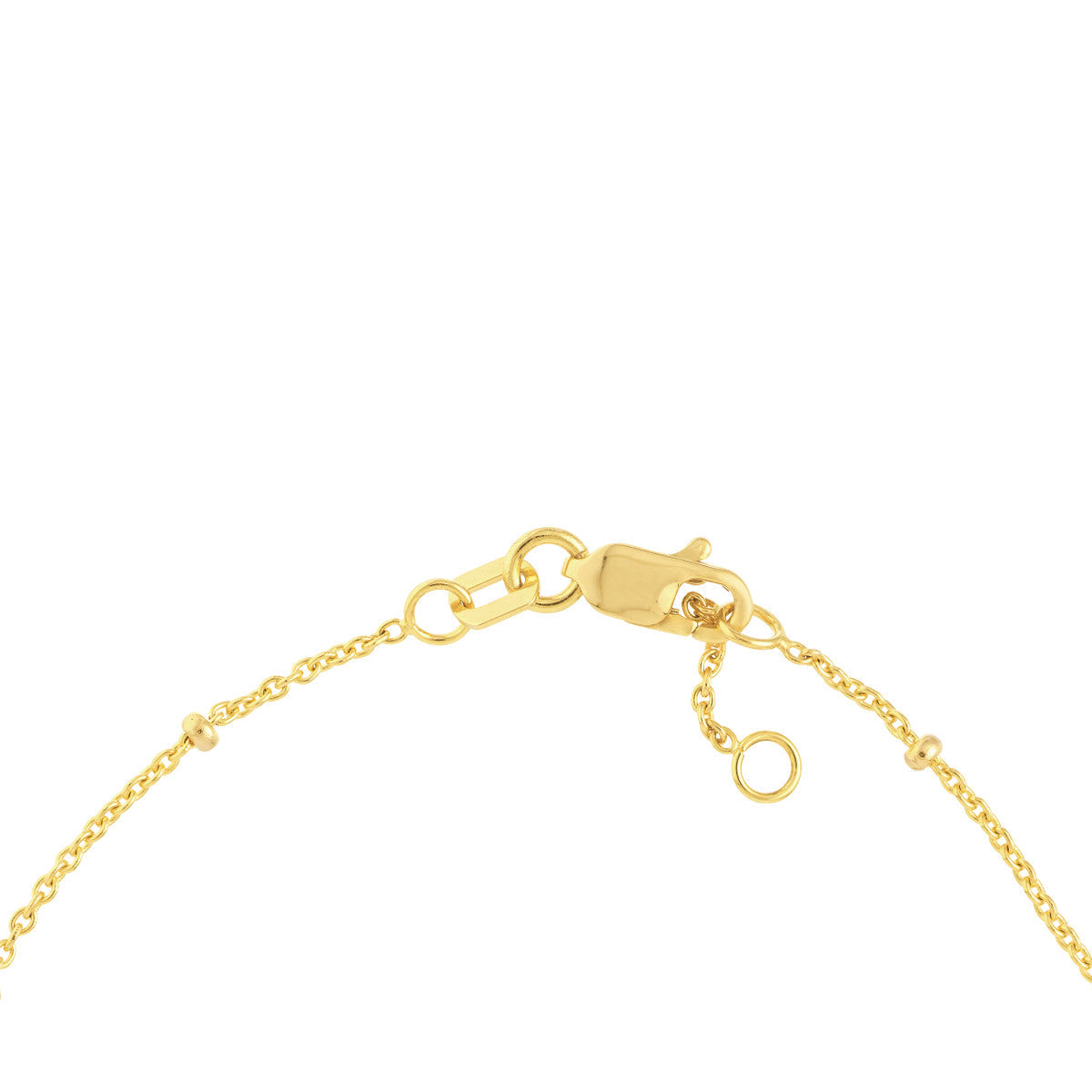 Diamond Multi-Cut Bezels and Beads Bracelet 14K Gold