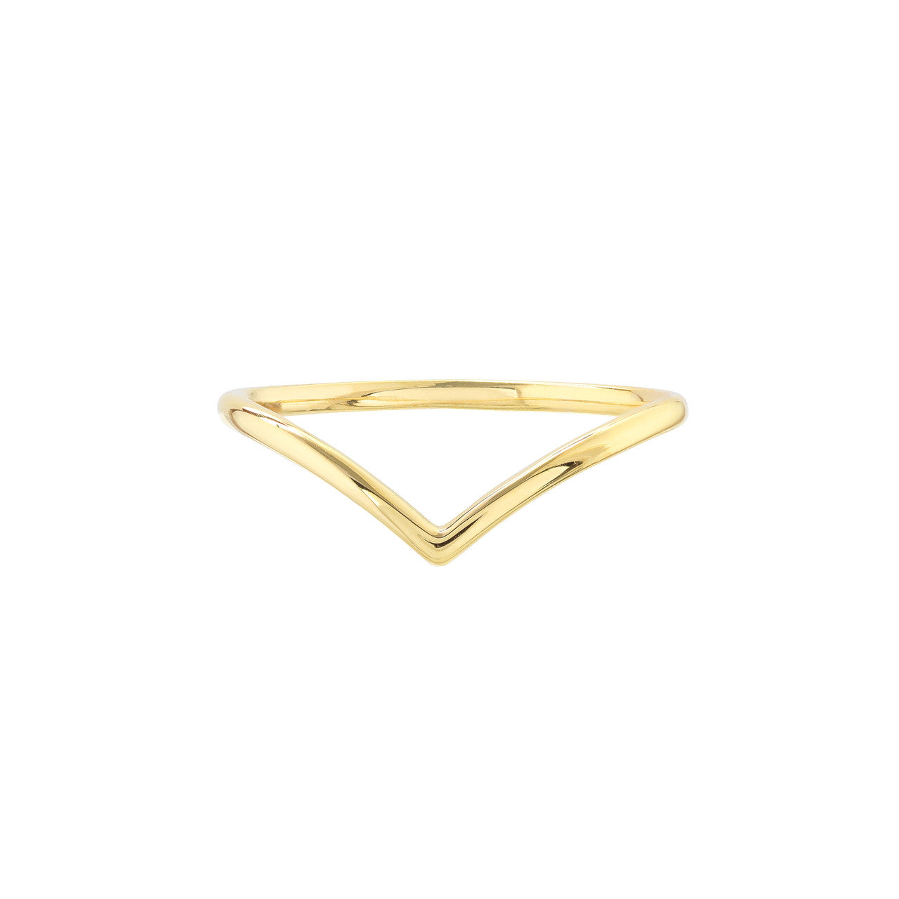Chevron Wire Ring 14k Yellow Gold, White Gold, Rose Gold
