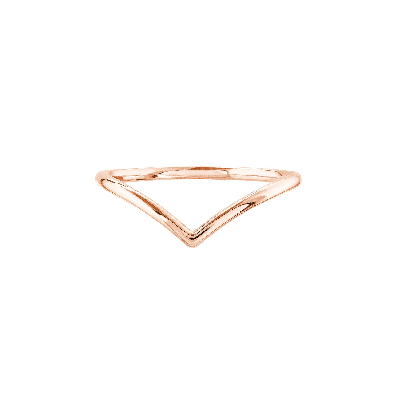 Chevron Wire Ring 14k Yellow Gold, White Gold, Rose Gold