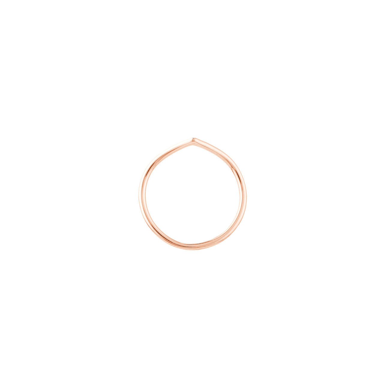 Chevron Wire Ring 14k Yellow Gold, White Gold, Rose Gold