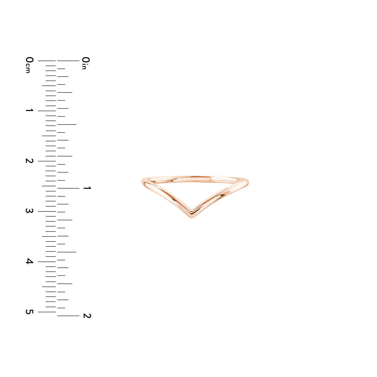 Chevron Wire Ring 14k Yellow Gold, White Gold, Rose Gold