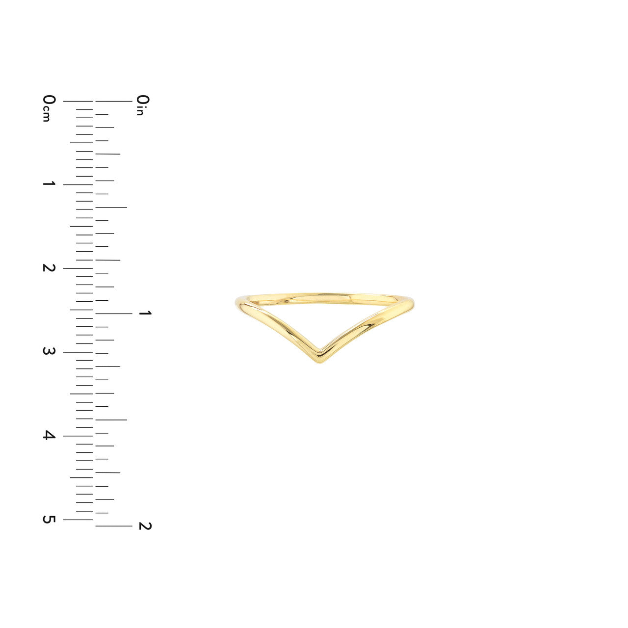 Chevron Wire Ring 14k Yellow Gold, White Gold, Rose Gold