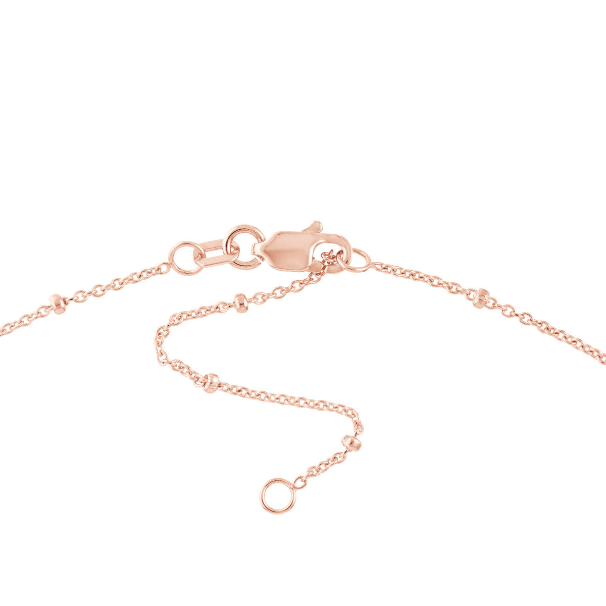 Diamond Bezels and Beads Necklace in 14K Yellow, White, or Rose Gold