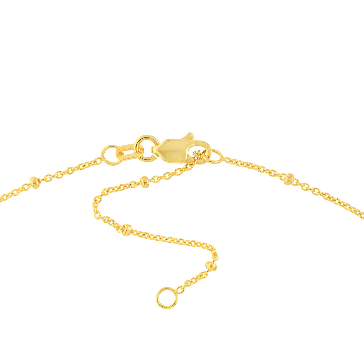 Diamond Bezels and Beads Necklace in 14K Yellow, White, or Rose Gold