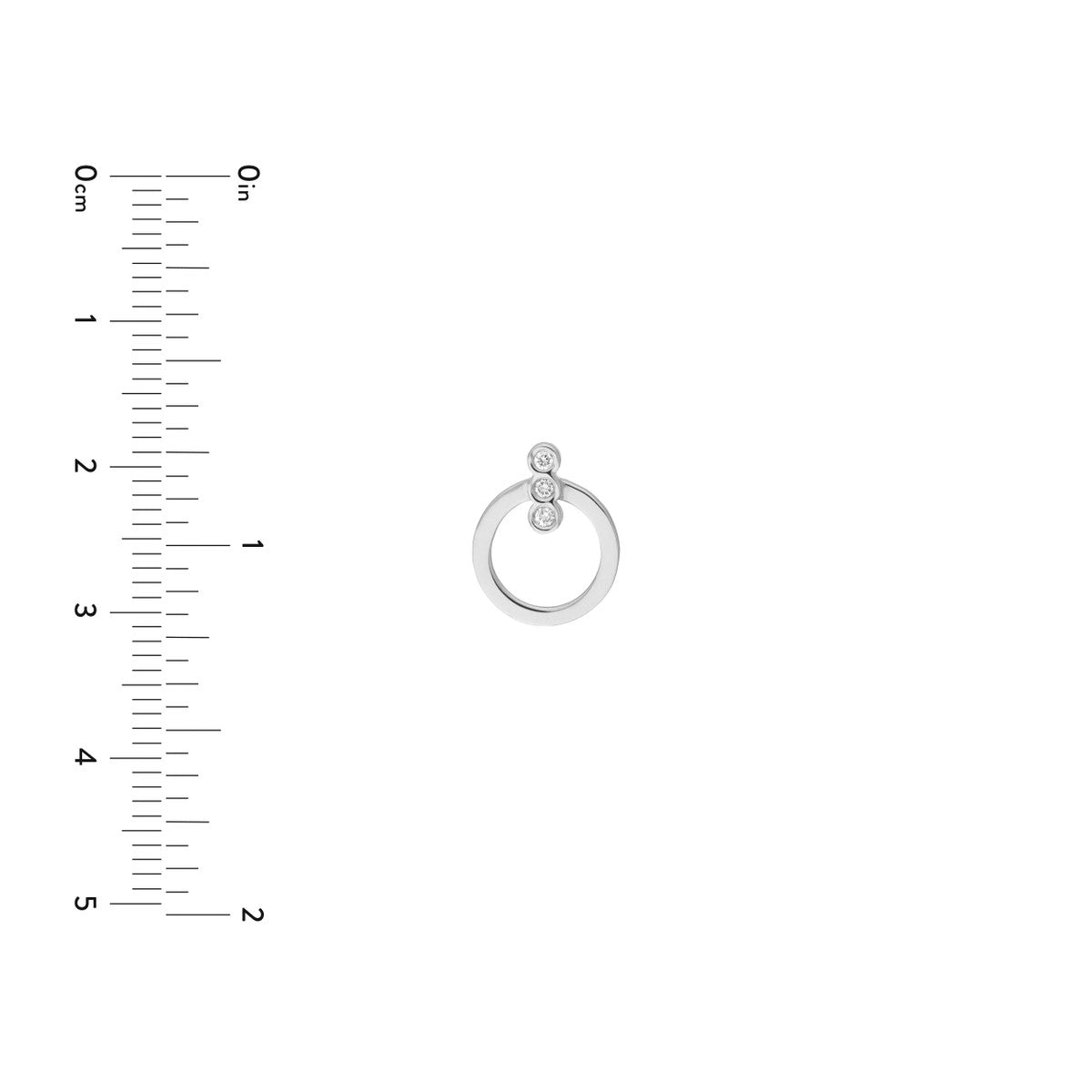 Diamond Bezel Bar Door Knocker Earrings 14K Yellow Gold or 14K White Gold