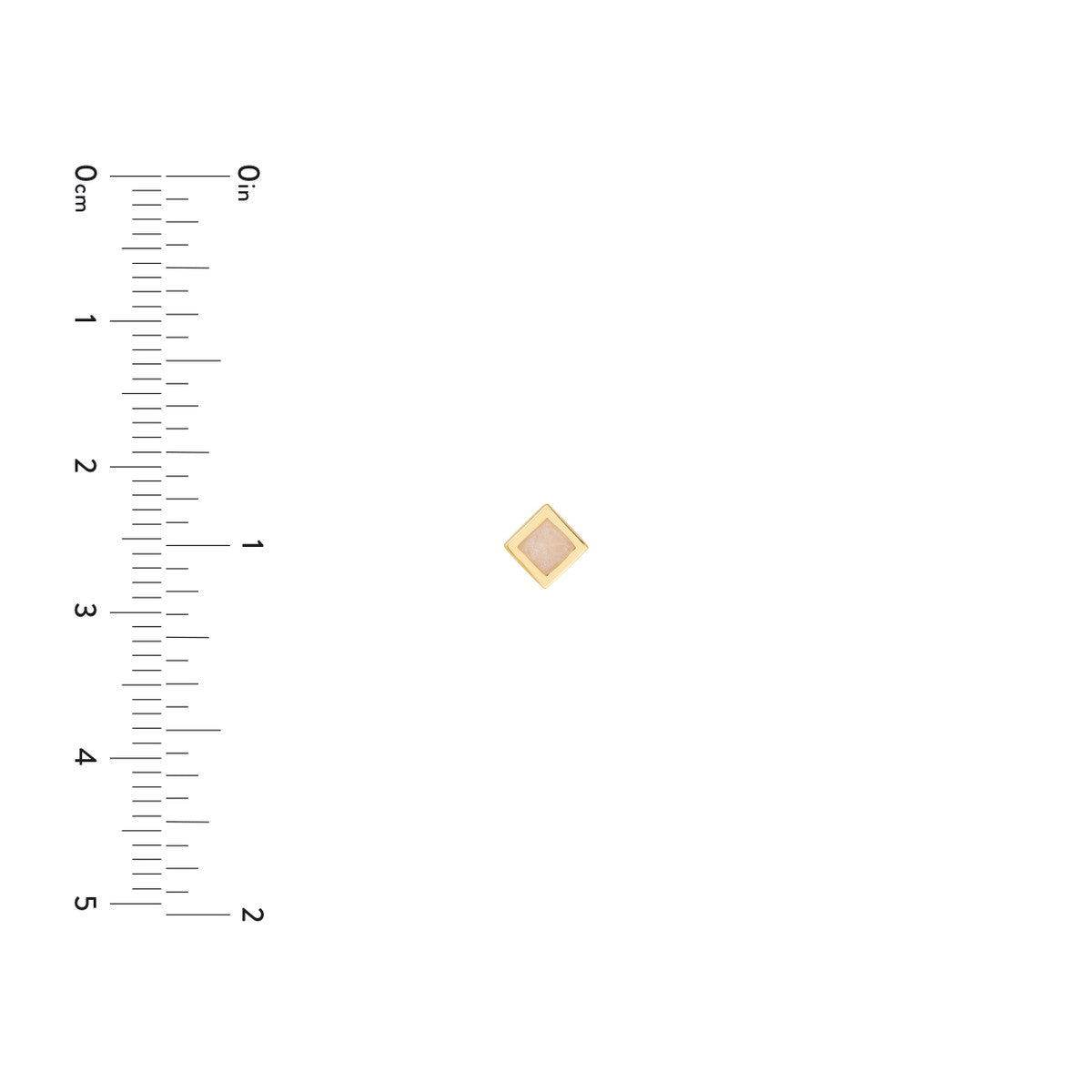 Mother of Pearl Enamel Multishape Stud Earrings 14K Yellow Gold