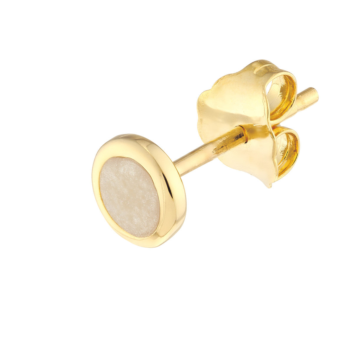 Mother of Pearl Enamel Multishape Stud Earrings 14K Yellow Gold
