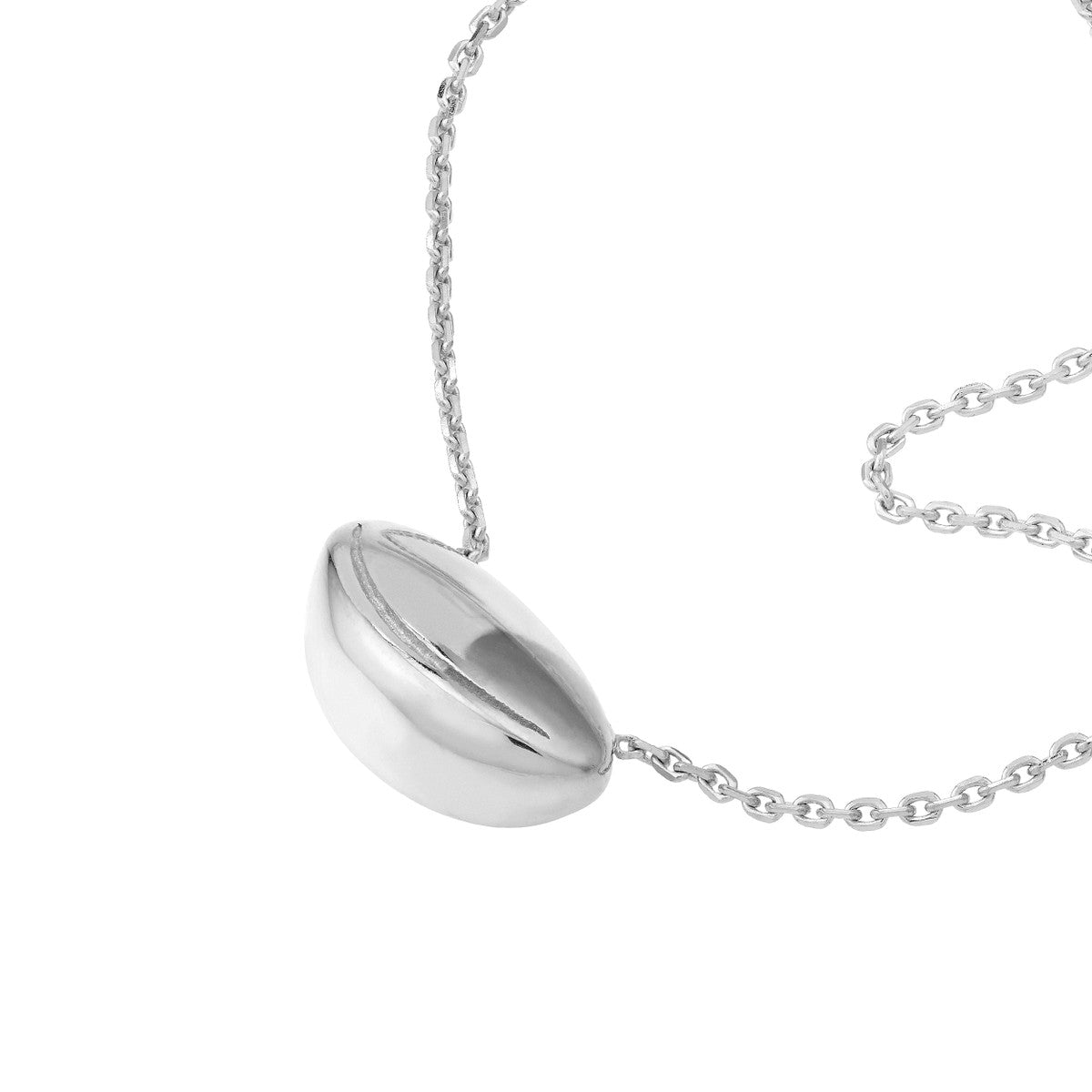 Puffy Nut Shape Adjustable Necklace 14K Yellow, White or Rose Gold
