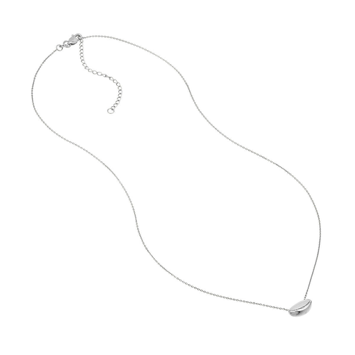 Puffy Nut Shape Adjustable Necklace 14K Yellow, White or Rose Gold