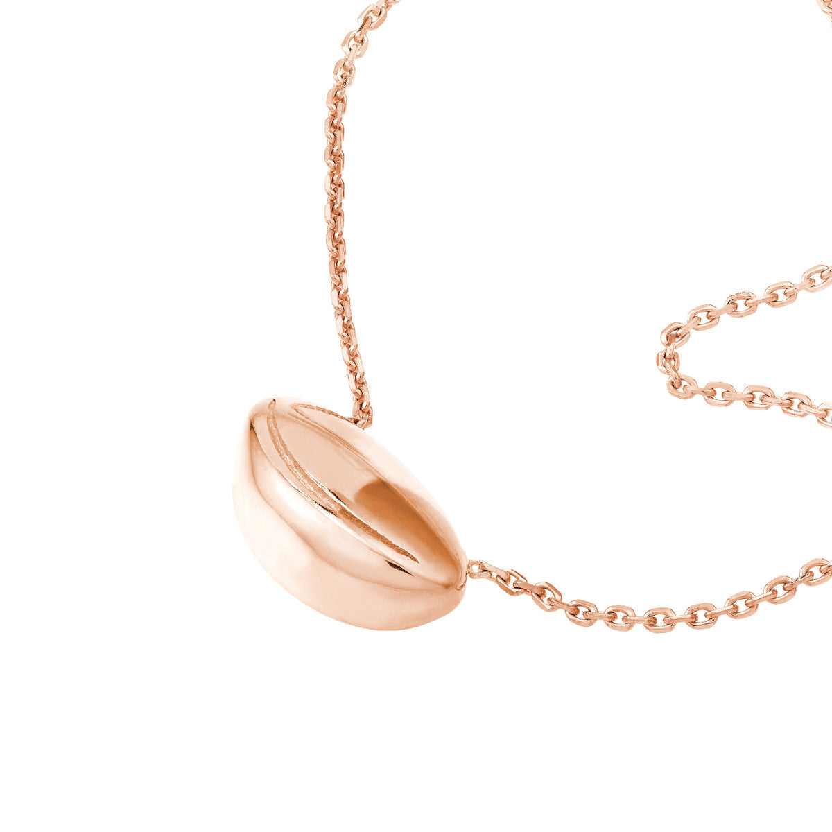 Puffy Nut Shape Adjustable Necklace 14K Yellow, White or Rose Gold