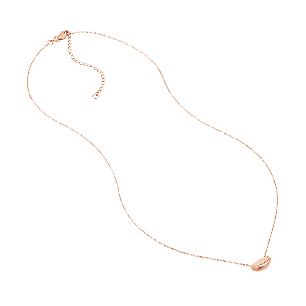 Puffy Nut Shape Adjustable Necklace 14K Yellow, White or Rose Gold