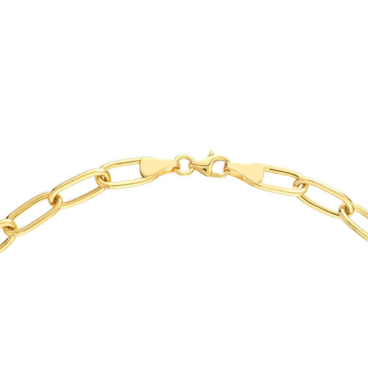 Paper Clip Chain w/Engravable ID Bar 14K Yellow Gold