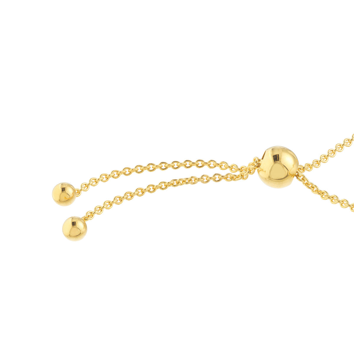 Blue Enamel Round Evil Eye Bolo Bracelet 14K Yellow Gold