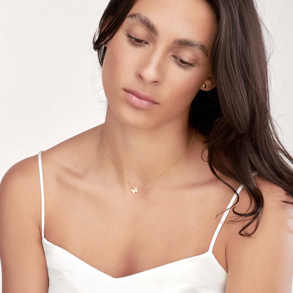 Diamond Accented Butterfly Necklace