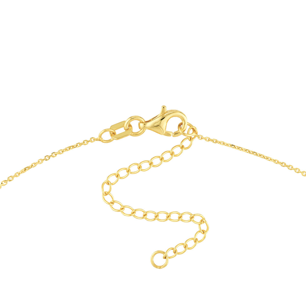 Diamond Framed Engravable Disk Necklace 14K Yellow Gold
