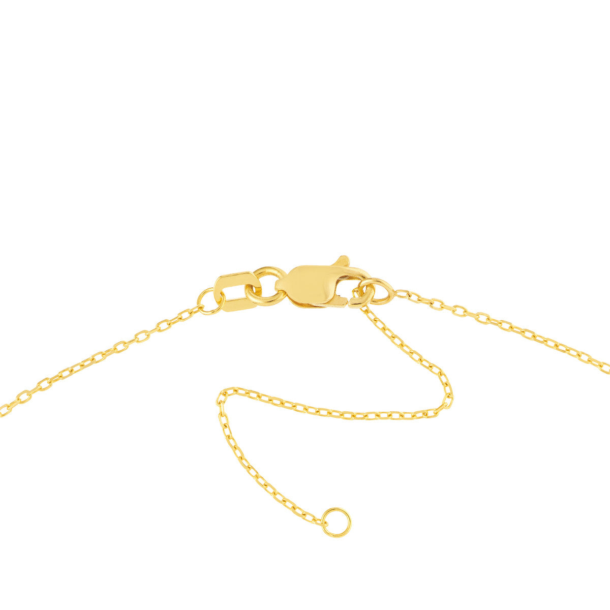 Horizontal Staple Diamond Necklace 14K Yellow Gold