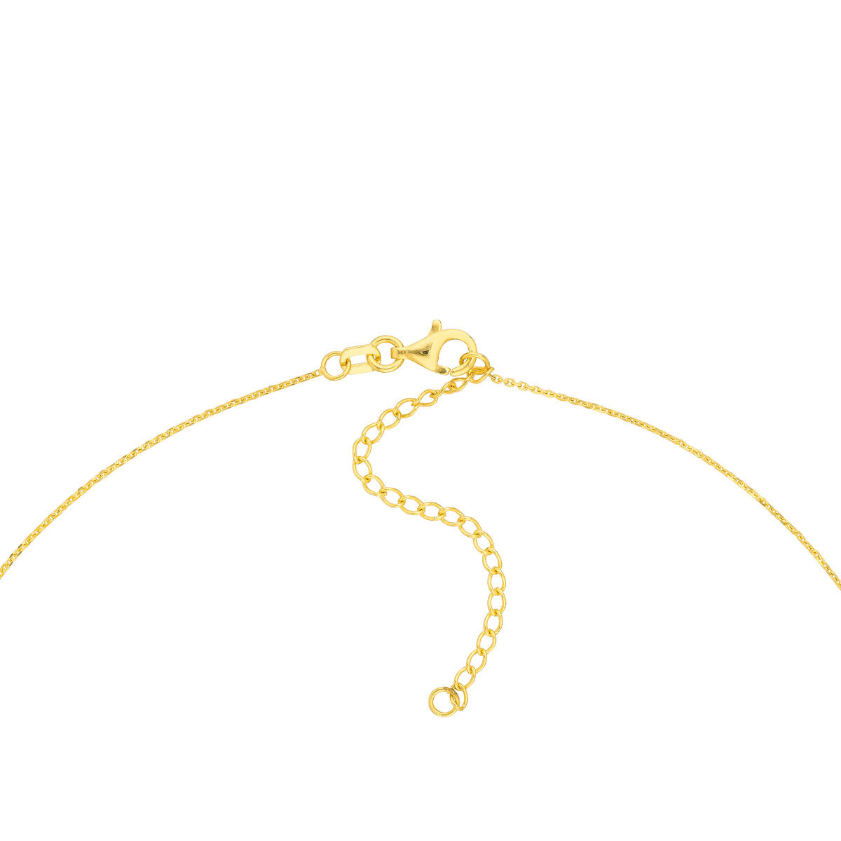 Diamond Paper Clip Element Necklace 14K Yellow Gold