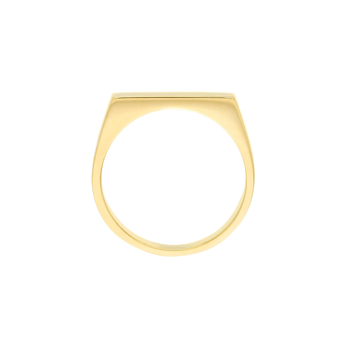 Slim Engravable Signet Ring 14K Yellow Gold