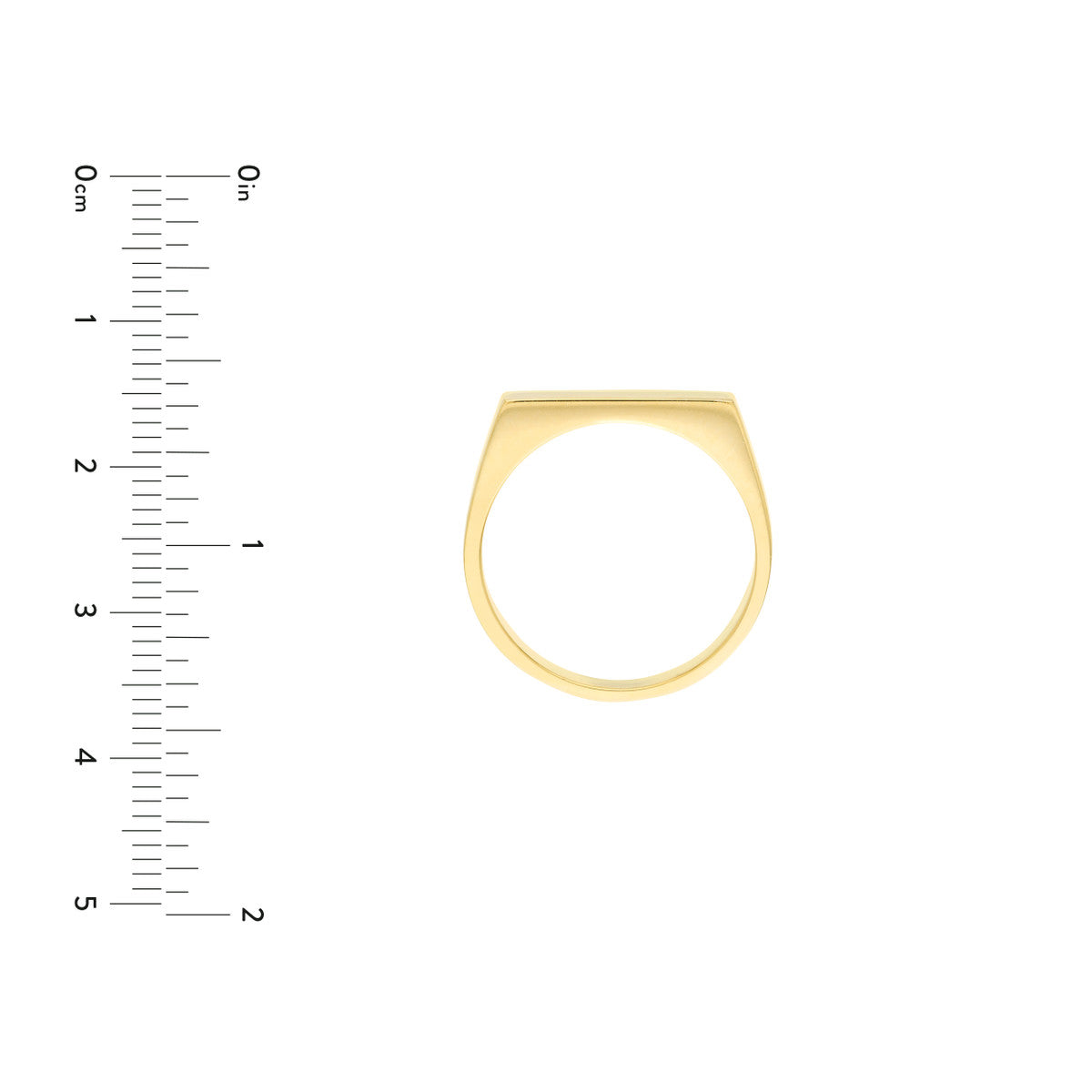 Slim Engravable Signet Ring 14K Yellow Gold