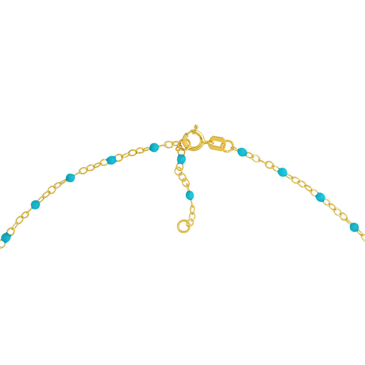 Enamel Bead Piatto Chain 14K Yellow Gold