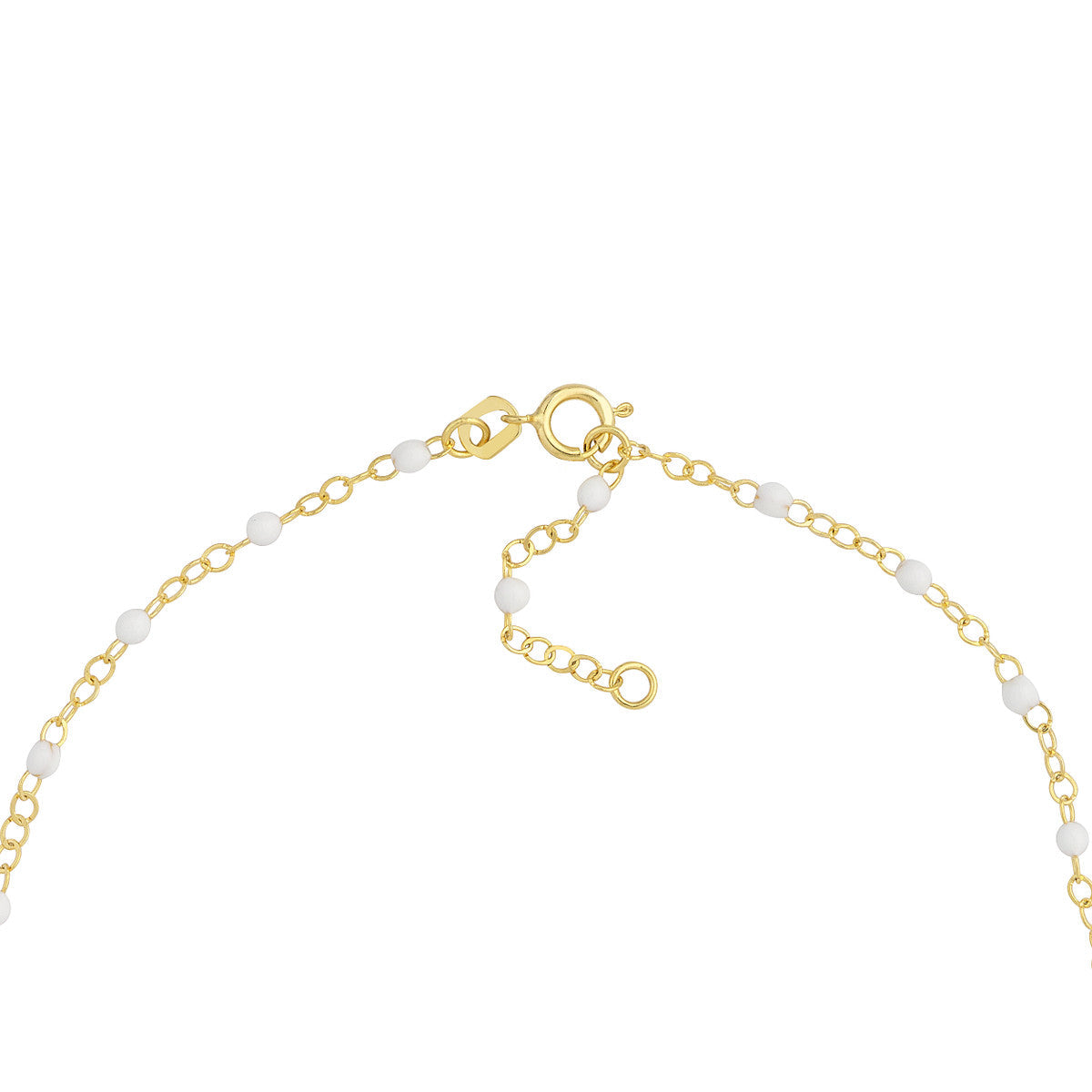 Enamel Bead Piatto Chain 14K Yellow Gold