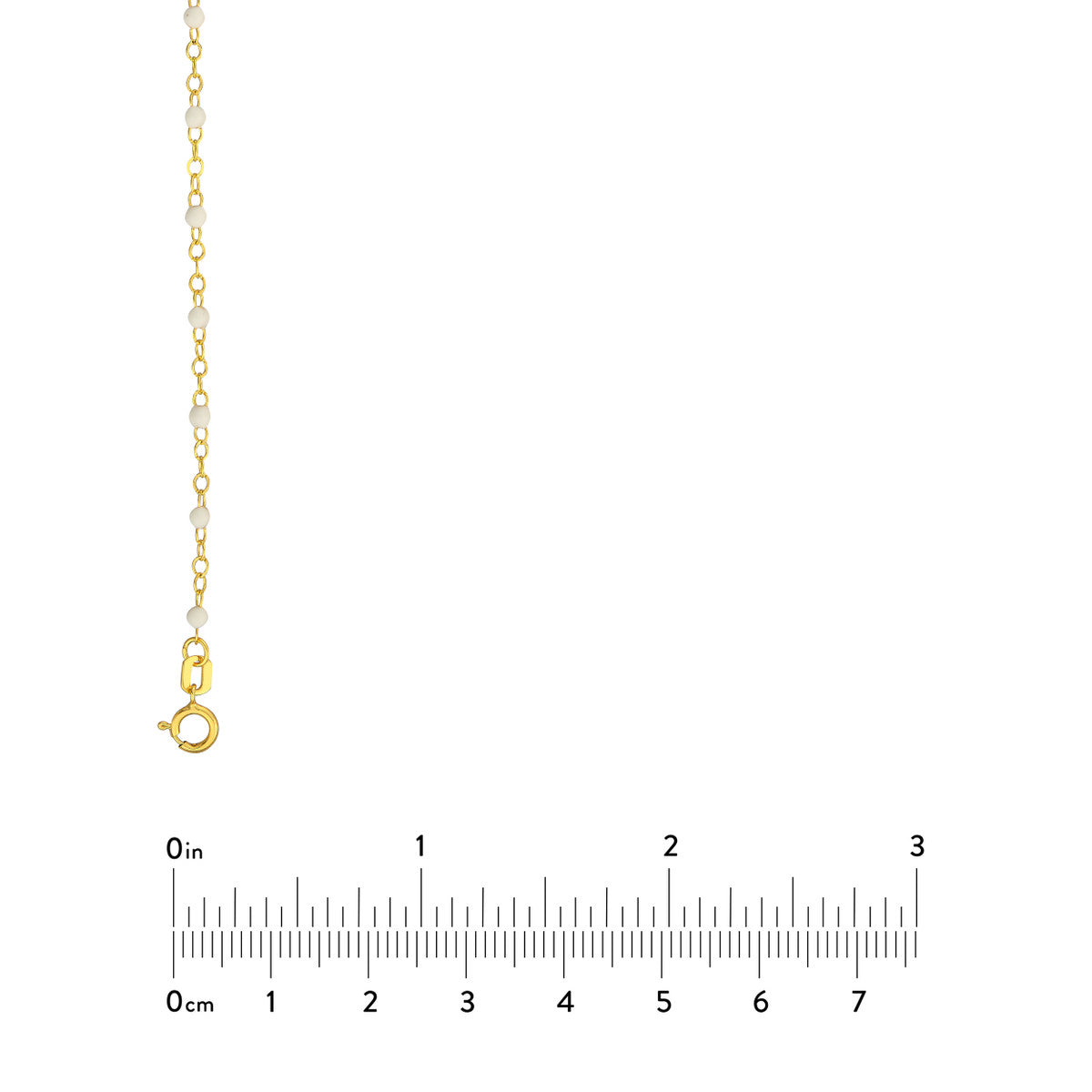 Enamel Bead Piatto Chain 14K Yellow Gold