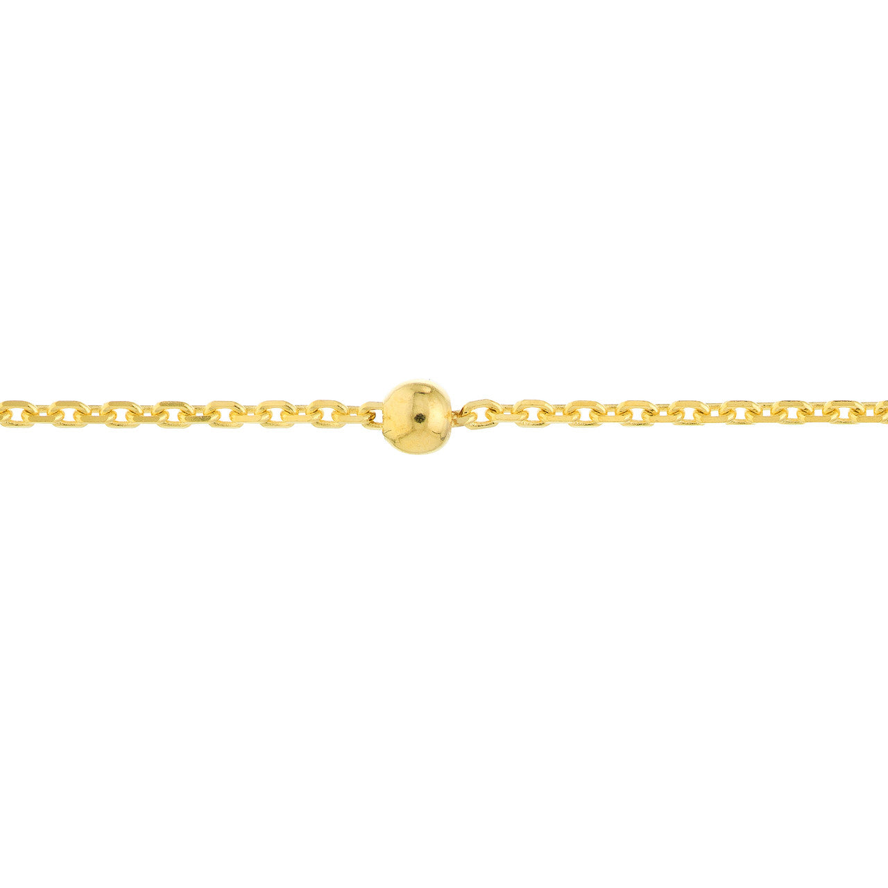 Bead Station Anklet in 14K Yellow Gold