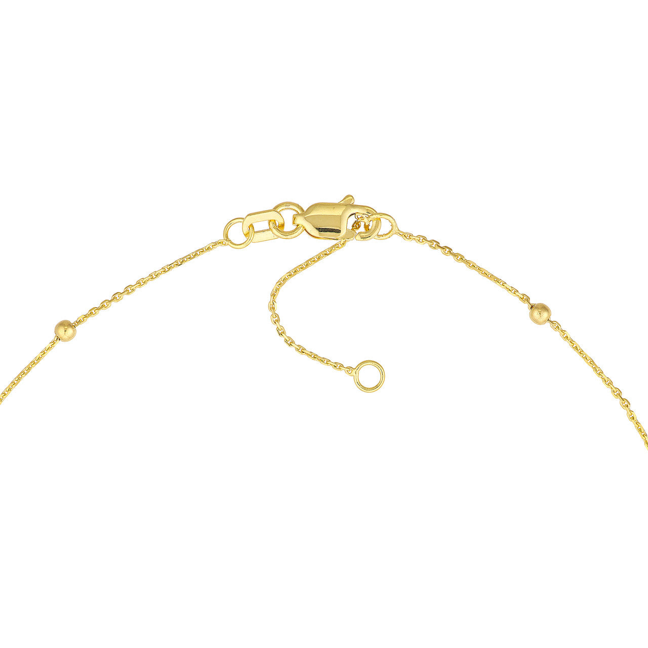 Bead Station Anklet in 14K Yellow Gold