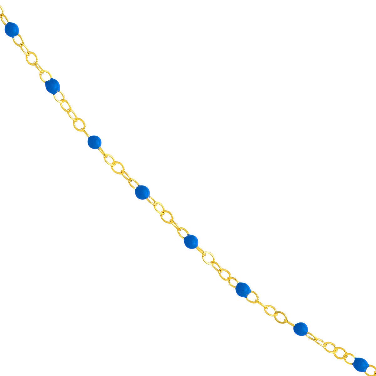 Enamel Bead Piatto Chain 14K Yellow Gold