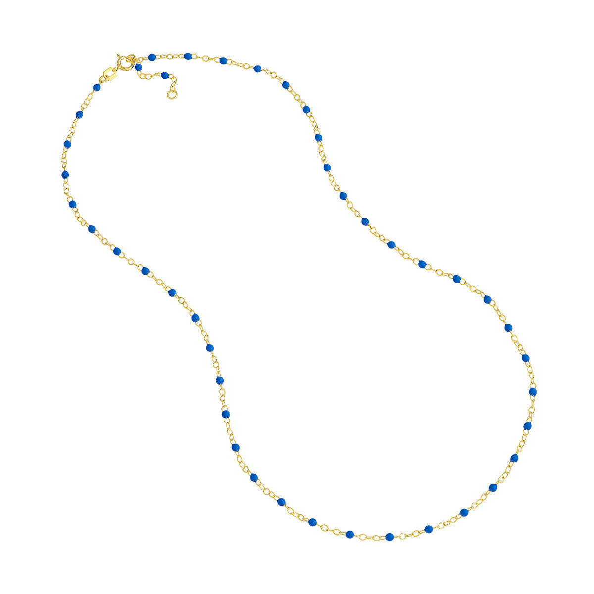Enamel Bead Piatto Chain 14K Yellow Gold