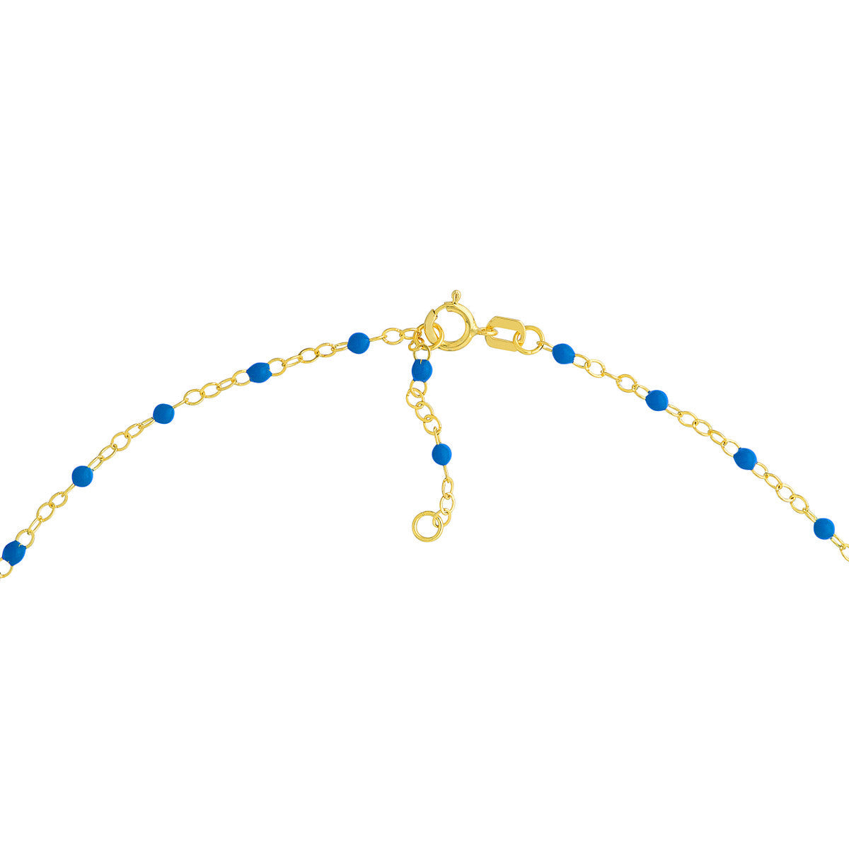 Enamel Bead Piatto Chain 14K Yellow Gold