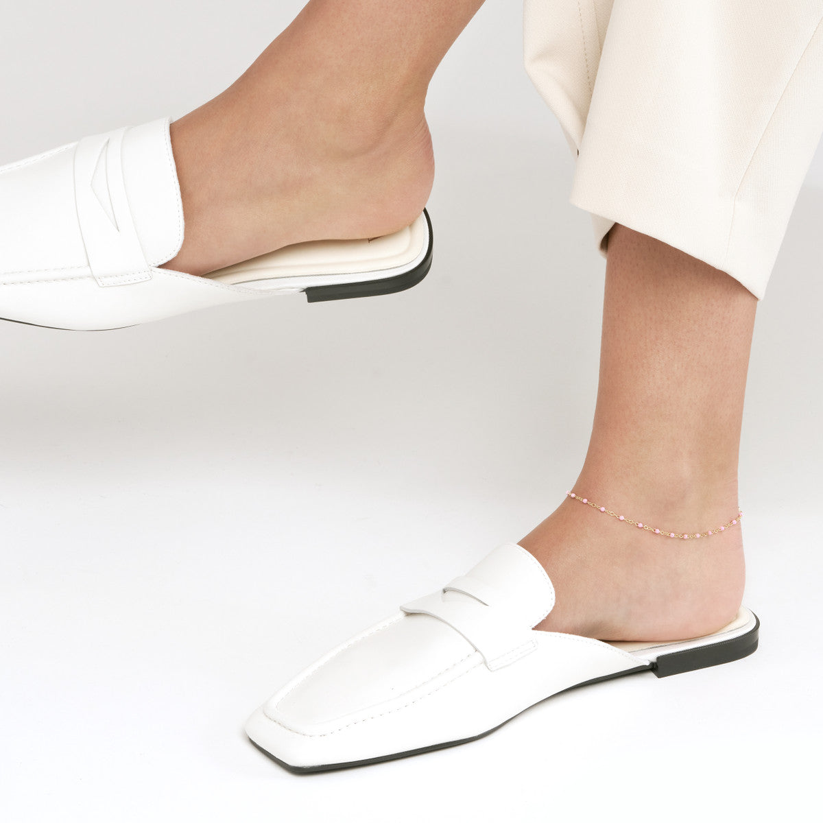 Enamel Bead Piatto Chain 14K Yellow Gold