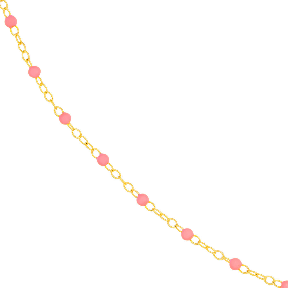 Enamel Bead Piatto Chain 14K Yellow Gold