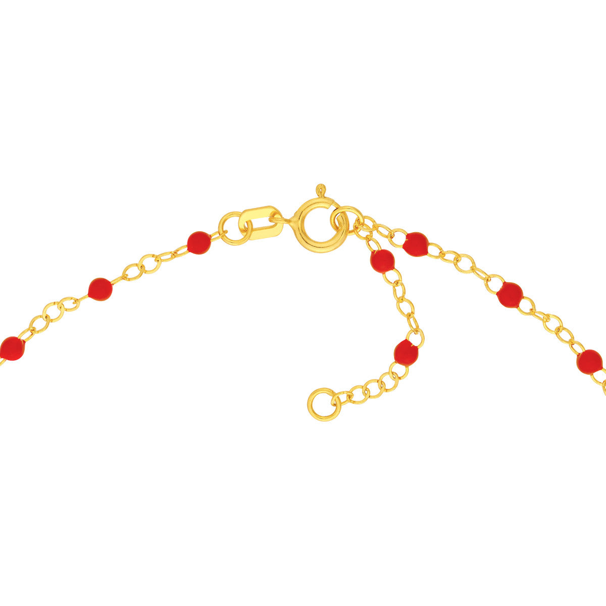 Enamel Bead Piatto Chain 14K Yellow Gold