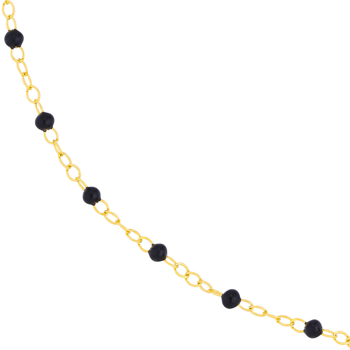 Enamel Bead Piatto Chain 14K Yellow Gold