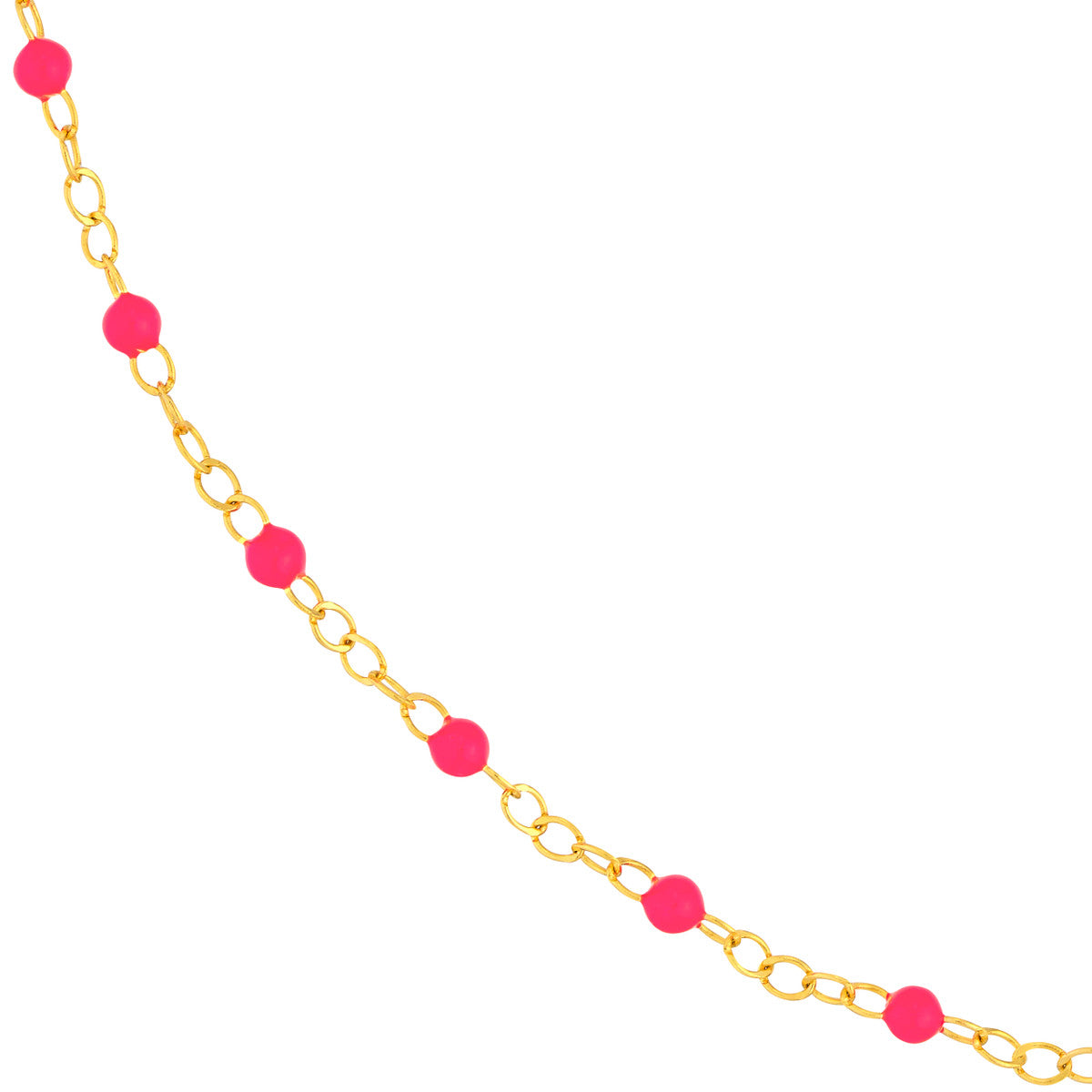 Enamel Bead Piatto Chain 14K Yellow Gold