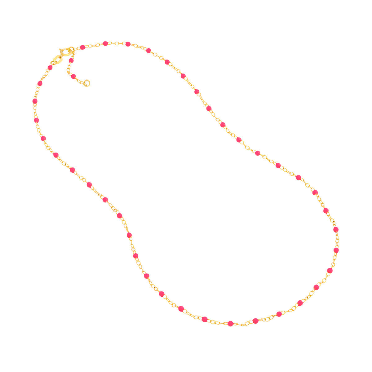 Enamel Bead Piatto Chain 14K Yellow Gold