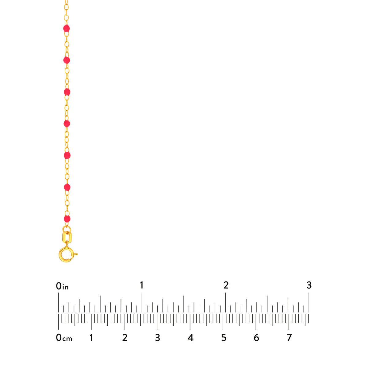 Enamel Bead Piatto Chain 14K Yellow Gold