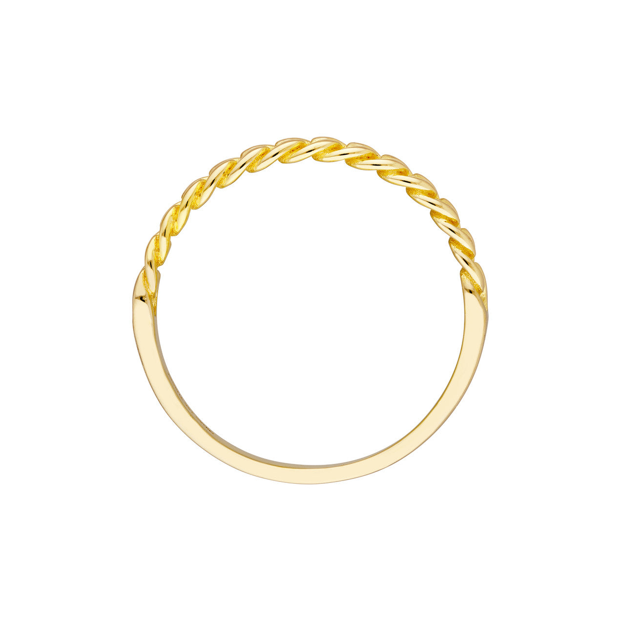 Curb Chain Design Ring 14K Yellow Gold