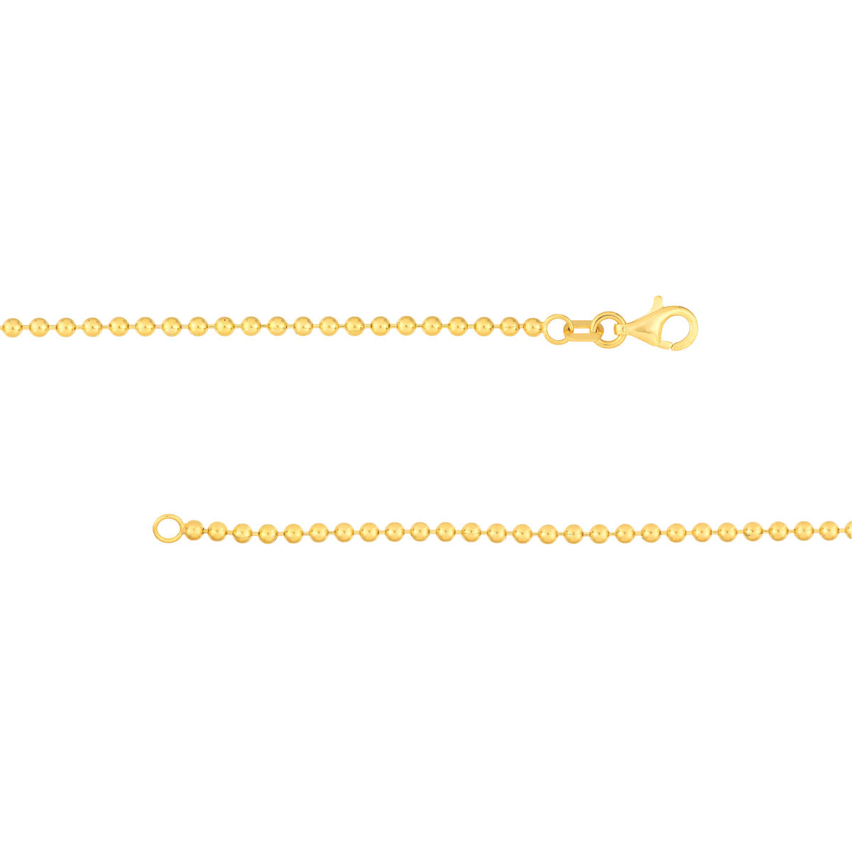 1/6tcw Diamond Love Station on Bead Chain Bracelet 14K Yellow Gold