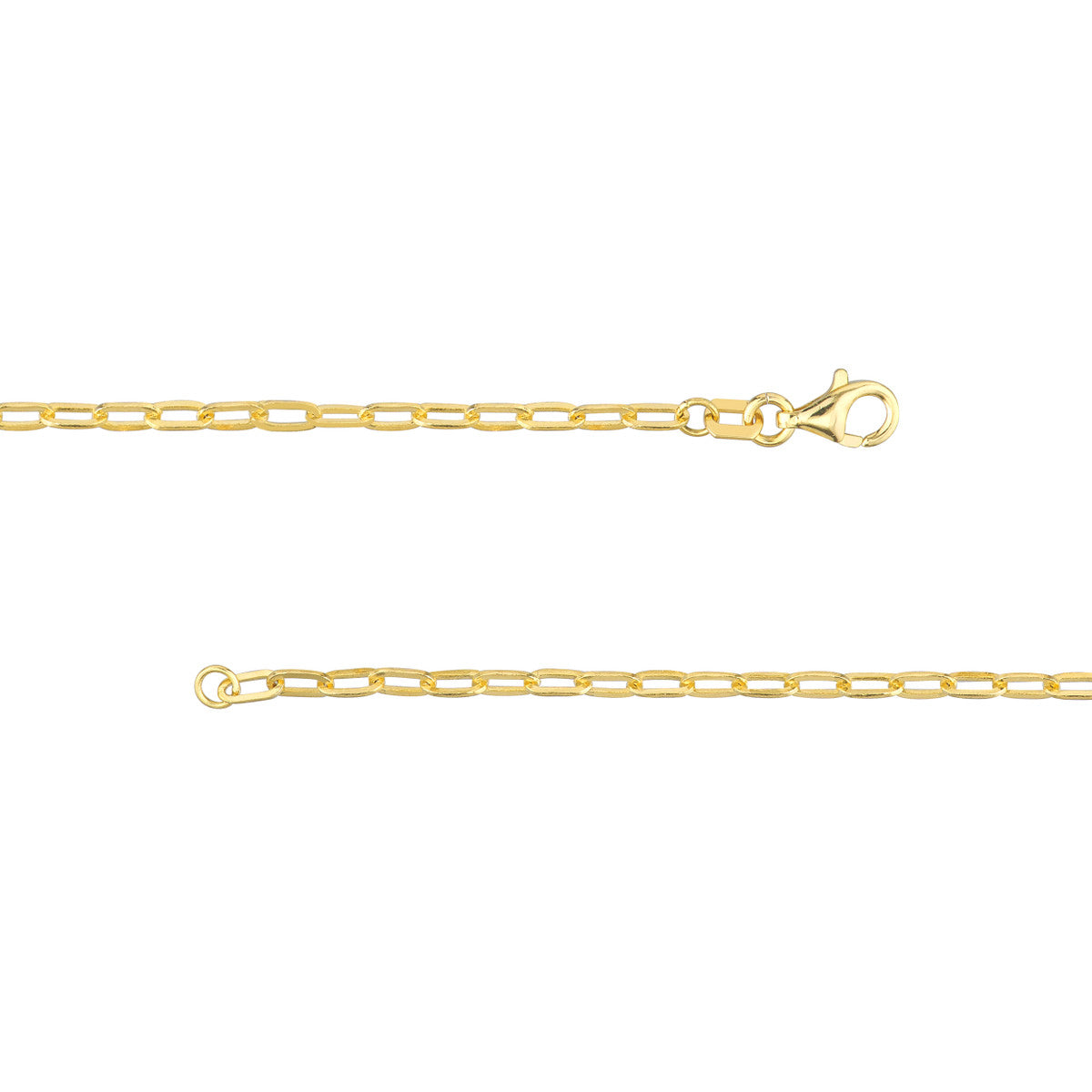 Fluted Diamond Frame Key Pendant on Paper Clip Chain 14K Yellow Gold