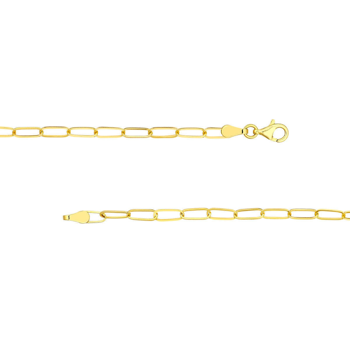 Paper Clip Bracelet 14K Yellow Gold