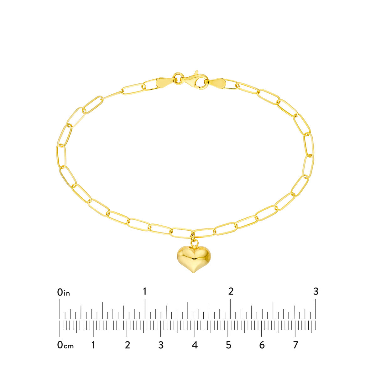 Paper Clip Bracelet 14K Yellow Gold
