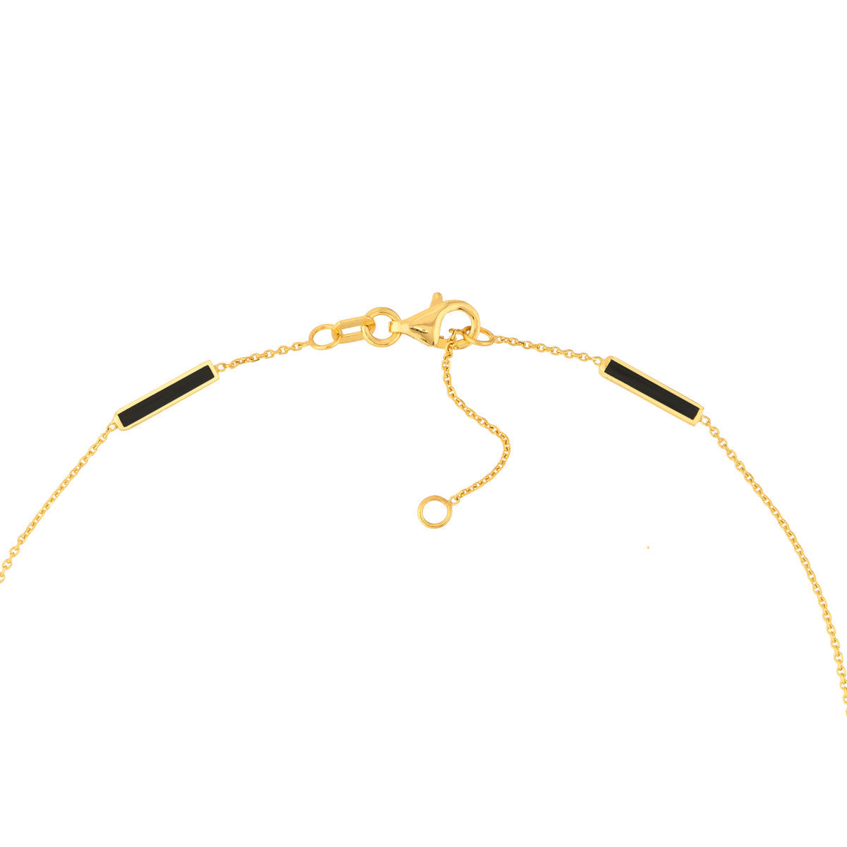 Enamel Alternating Bar Anklet 14K Yellow Gold